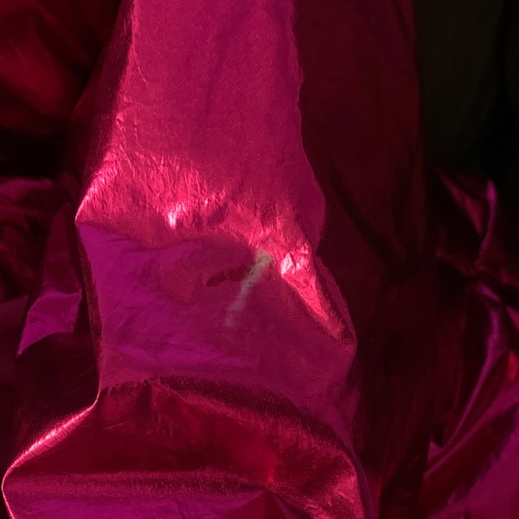 LUXE iridescent Pink woman’s puff coat with waist tie ! - Picture 3 of 4